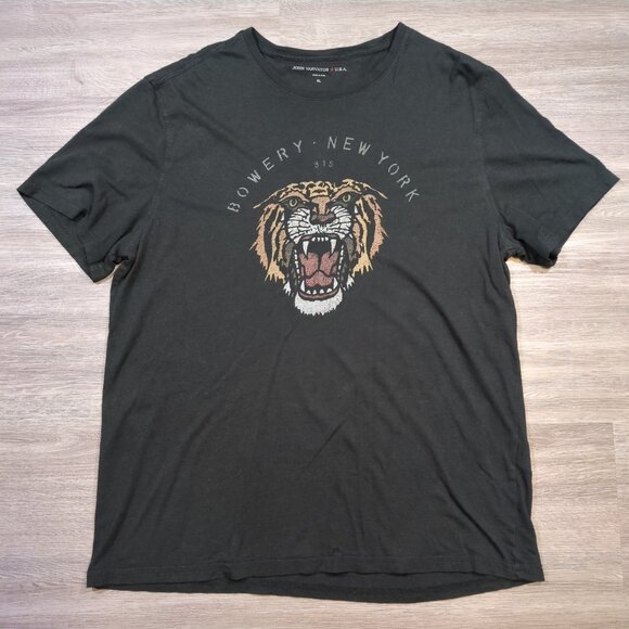 John Varvatos Star USA Men's XL Bowery New York Tiger Graphic T Shirt Black - Picture 1 of 8
